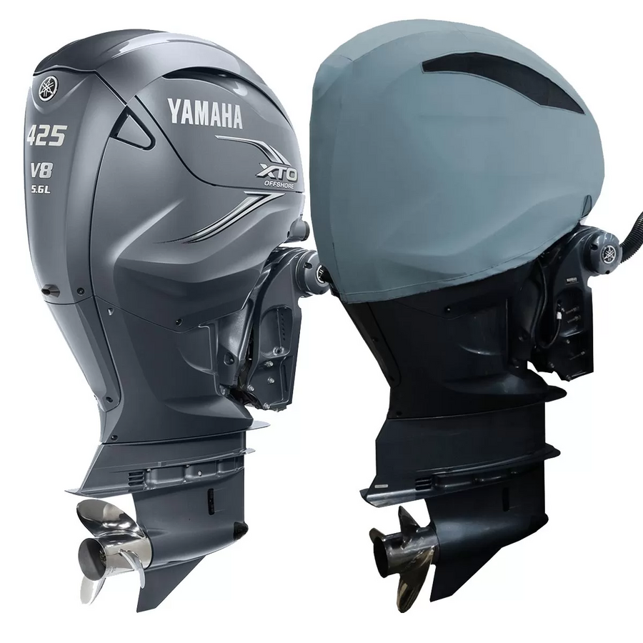 OCEANSOUTH Vented Covers for Yamaha Outboards - F425A - XTO V8 5.6L (2018>), Grey