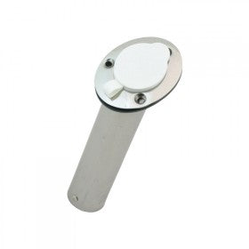 Rod Holder HD Flush Mount Angled with Cap - Stainless Steel (192545)