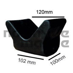 4 1/2” Rubber V Block Large, 12mm bore, 102mm base