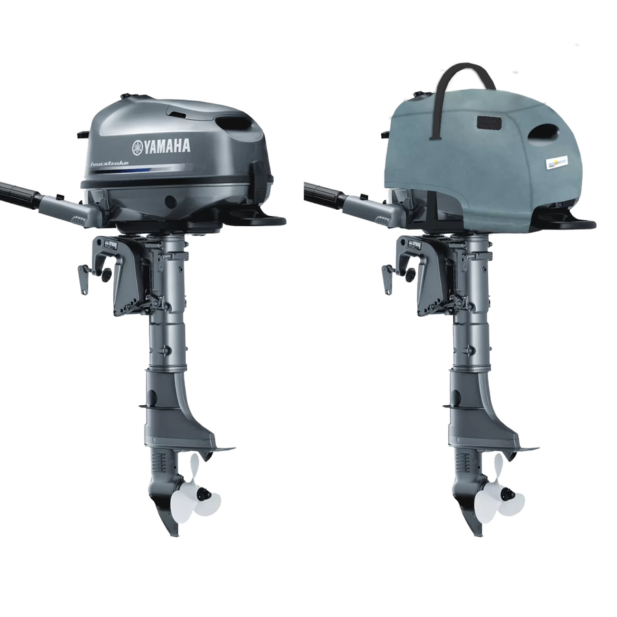 OCEANSOUTH Vented Covers for Yamaha Outboards - F4B, F5A, F6C - 1CYL 139CC (2010>), Grey