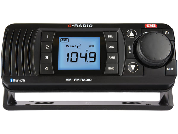 GME GR300BTB Bluetooth AM/FM Marine Stereo - Black