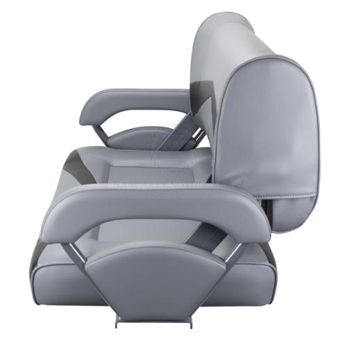 Relaxn Seat Console Series - Double Flip Back Dark Grey and Black