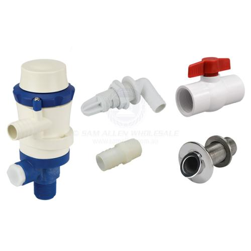 SHURflo 12V 600GPH Livewell Pump Deluxe Kits - High speed pick up 3/4 inch BSP SS
