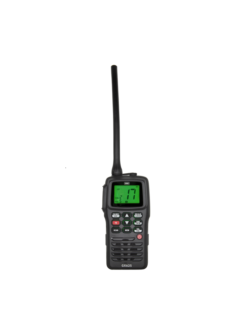 GME GX625 - 5/1 Watt Handheld VHF Marine Radio