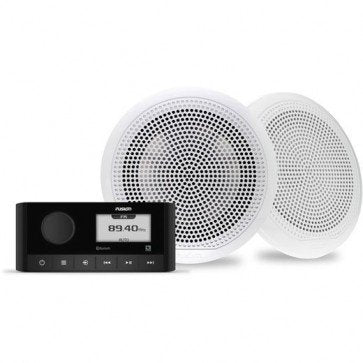 Fusion Stereo and Speaker Kits - MS-RA60 and EL-F653W 6.5? 80-Watt Classic White Speaker Kit