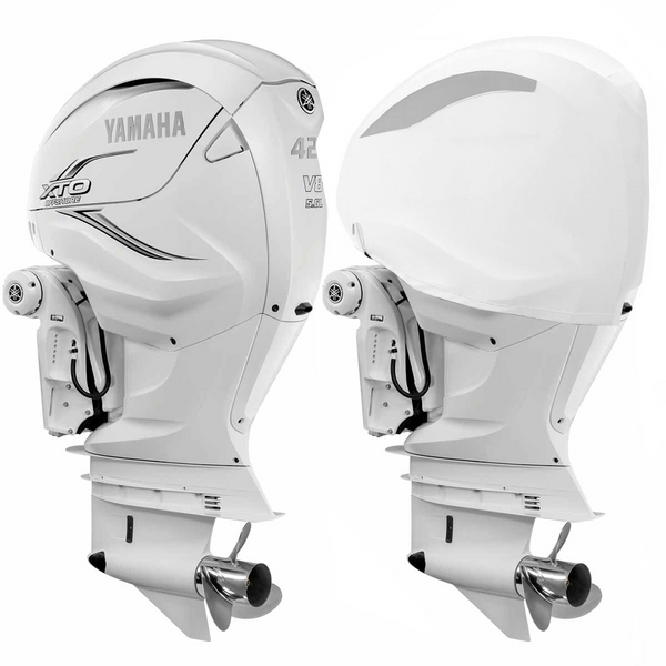 OCEANSOUTH Vented Covers for Yamaha Outboards - F425A - XTO V8 5.6L (2018>), White