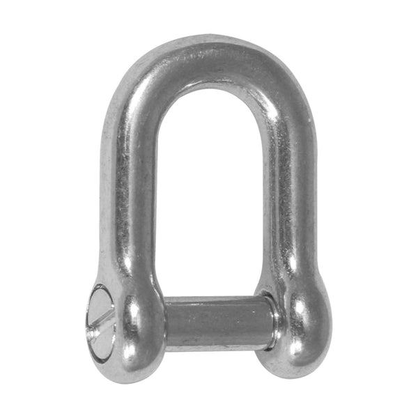 BLA D Shackle - 316 Grade Stainless Steel Countersunk Pin - 14mm x 8mm