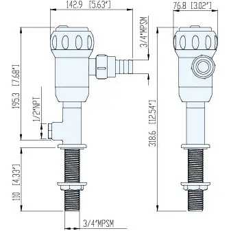 TMC Livewell Pumps - 12V 800GPH Straight