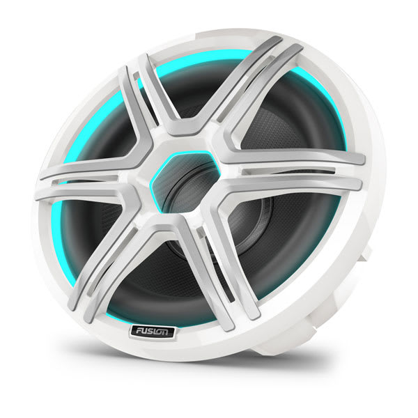 Fusion Apollo Subwoofer - 12" LED Marine Subwoofer with Sports White Grille