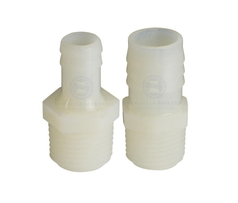 Hose Tail Fittings - Clear Hose Straight NPT