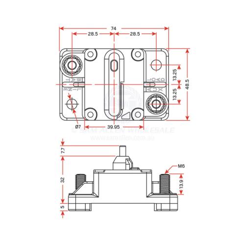 RELAXN 100A Circuit Breaker Surface Mount IP67