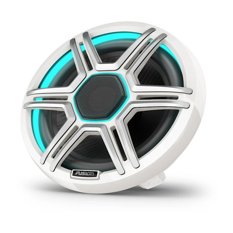 Fusion Apollo Speakers - 7.7" LED Marine Speakers with Sports White Grilles