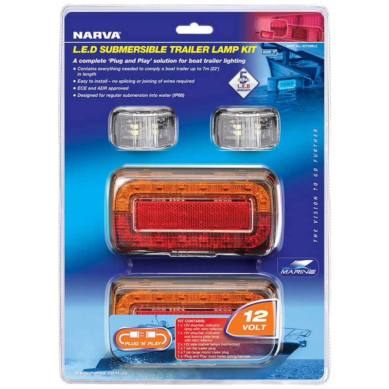 NARVA Pre-wired LED Trailer Light Set