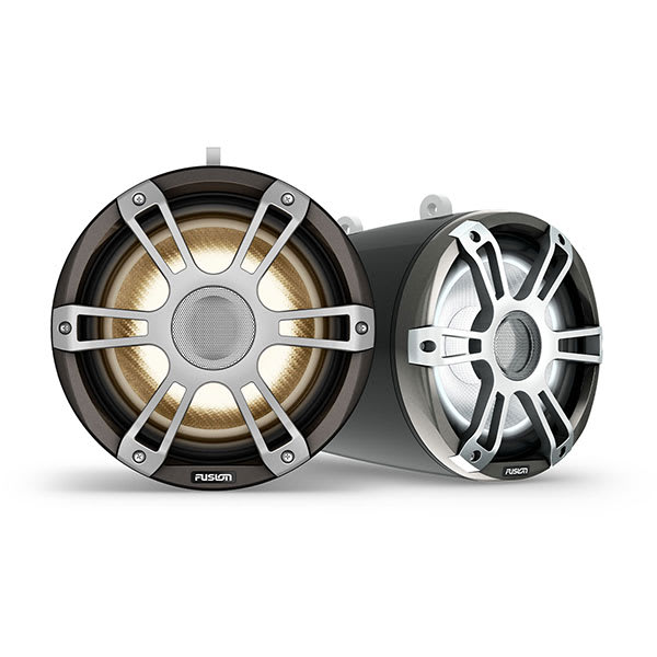 Fusion Signature Series 3i 6.5" 230-watt CRGBW Sports Black Marine Wake Tower Speakers (Pair)