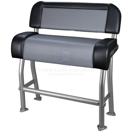 Relaxn Seat Centre Console - Silver Frame + Grey and Black Cushion