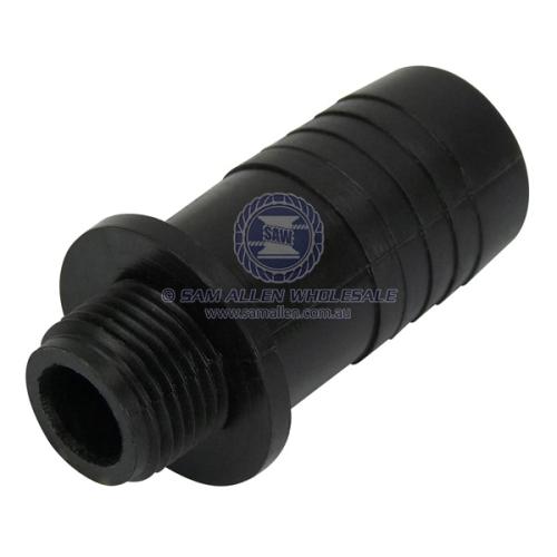 Hose Tail Fittings - Clear Hose Straight NPT - 3/4 inch NPTM 3/4 inch ID