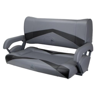 Relaxn Seat Console Series - Double Flip Back Dark Grey and Black