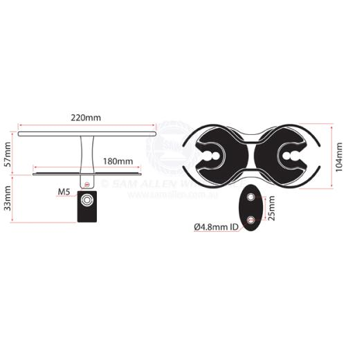 SAW Drink Holder - Stainless Steel Double Wine Glass Holder