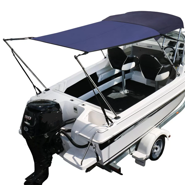 OCEANSOUTH Bimini Extension Kit - Bimini Top Extension - 1.7m x 1.7m, Navy Blue