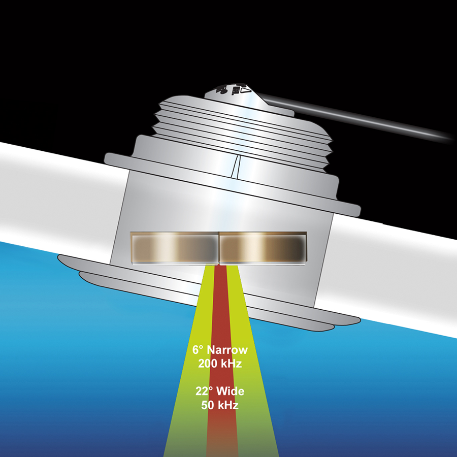 XSONIC AIRMAR SS164 - Traditional/CW Tilted Element™ Thru-hull Transducer