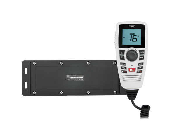GME GX750W Black Box VHF Marine Radio - White