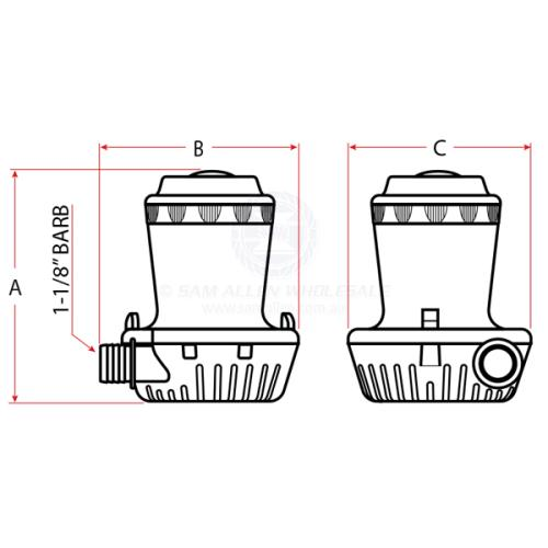 SHURflo Bilge Pumps - 12V 1500GPH / 2000GPH