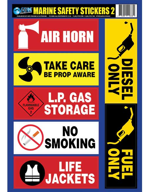 AFN Marine Safety Stickers