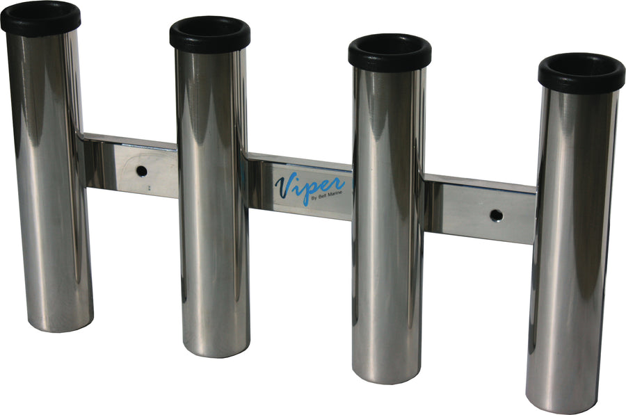Bell Marine Viper Pro Series Stainless Steel Deluxe 4 Rod Rack