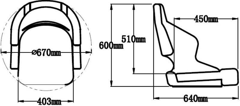 Admiral Compact Helmsman Seat
