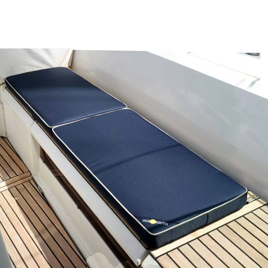 OCEANSOUTH Fabric Seat Cushions - Deck/Cockpit Cushions - 300mm x 1200mm, Nacy Blue Polyster Fabric