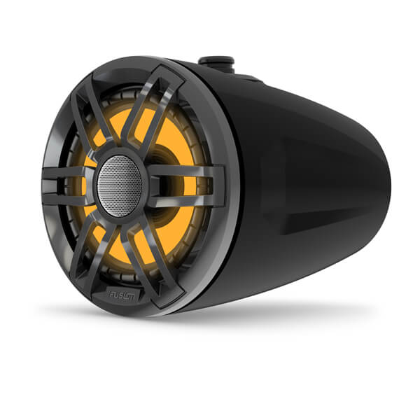 Fusion® XS Series 6.5" 200-Watt Sports Black Marine Wake Tower Speaker with RGB LED Lighting