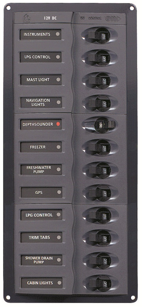 Marinco® BEP 'Contour' Circuit Breaker Panels - No Meters (113153)