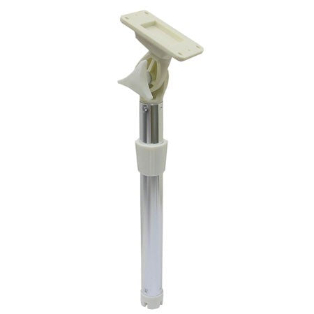 ADJUSTABLE UNIVERSAL WHITE MOUNT PLATE WITH LEG