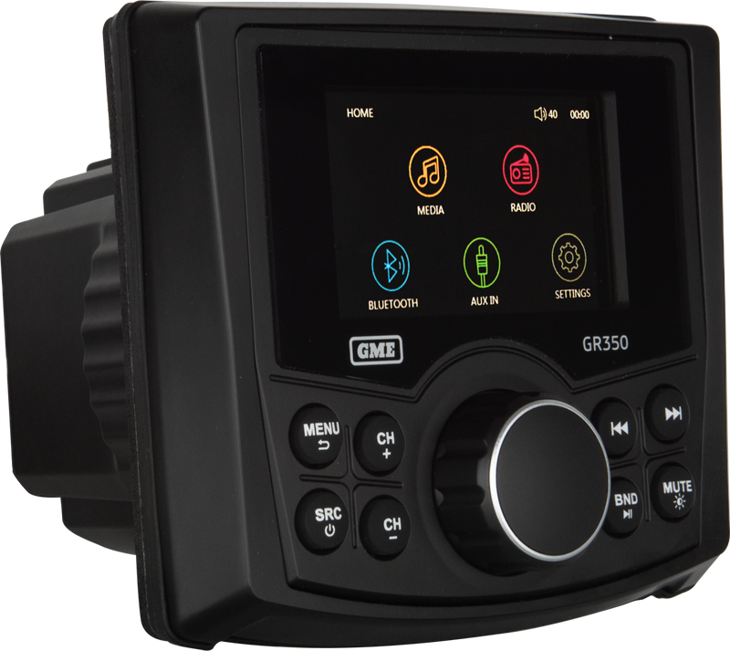 GME GR350 Compact AM/FM Marine Stereo with Cover, Bluetooth &amp; USB Input