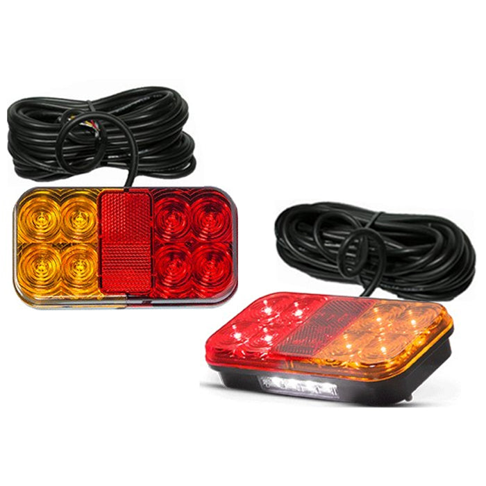 LED 149 Series Trailer Lamp Set with Number Plate Lamp / 10m cable - Pre-Wired With 10m Cable