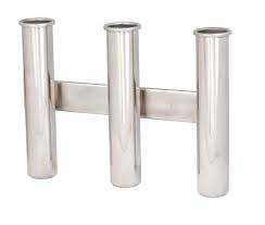 Frank Marine Double Wire 25mm/22mm/32mm Stainless Rail Mount Rod Holder - 25mm