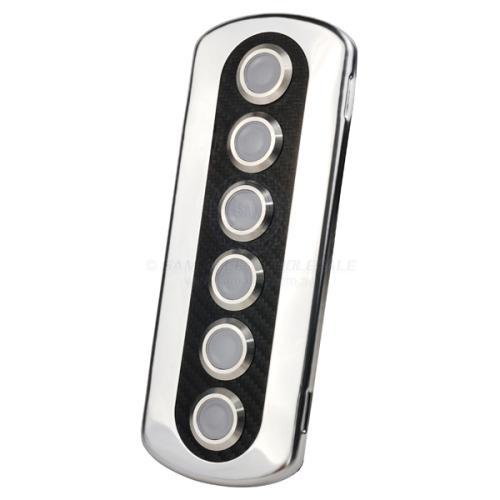 Relaxn Carbon Fiber Vinyl Switch Panel with 20A S/S Push Button Switches