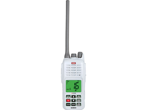 GME GX800W Handheld VHF Marine Radio - 5W/1W Switchable