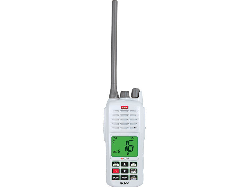 GME GX800W Handheld VHF Marine Radio - 5W/1W Switchable