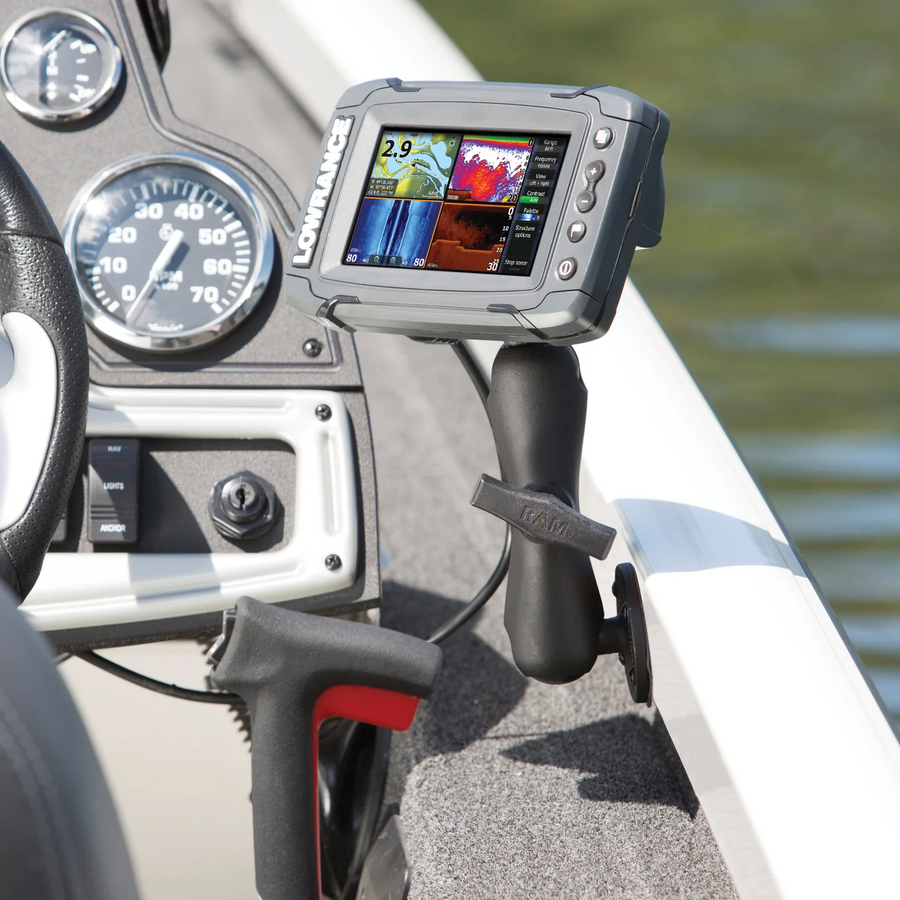 RAM Mounts Double Ball Mount for Lowrance Elite-5 &amp; Elite-7 Ti + More