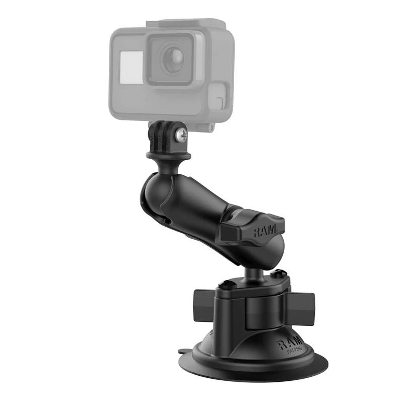 RAM Mounts Twist-Lock™ Suction Cup Mount with Action Camera Adapter - Medium