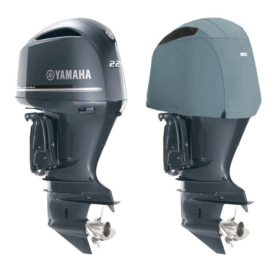 OCEANSOUTH Vented Covers for Yamaha Outboards - F225F, F250D, F300 - V6 4.2L (2010-2020), Grey