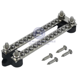 Relaxn Bus Bar - Heavy-Duty - 2 x 12 Way 4 Stud