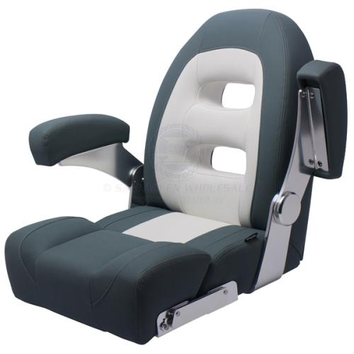 Relaxn Seat Cruiser Series High Back - White and Dark Grey Crosshatch