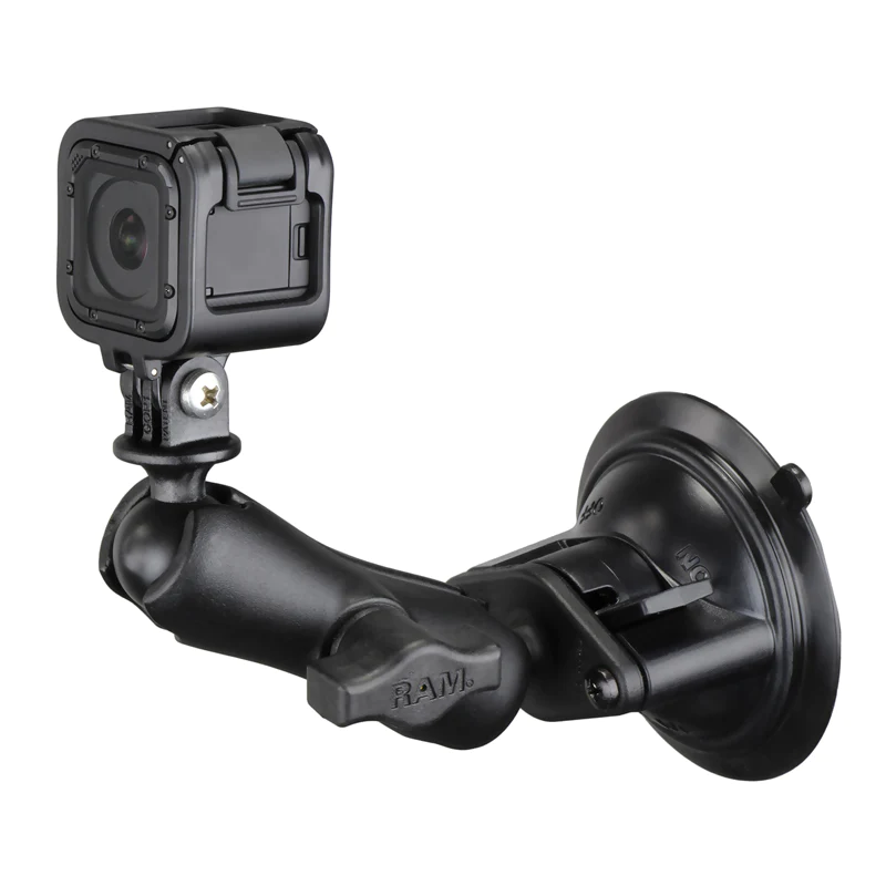 RAM Mounts Twist-Lock™ Suction Cup Mount with Action Camera Adapter - Medium