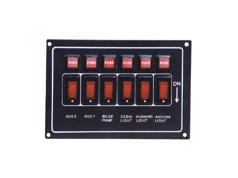 Marine Town® Switch Panel - Black Alloy (114012)