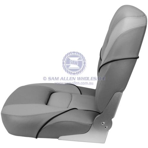 Relaxn Seat Bay Series Grey and Light Grey with Black Pipping