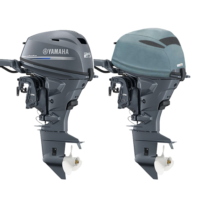 OCEANSOUTH Vented Covers for Yamaha Outboards - F25G, G25C - 2CYL 432CC (2017>), Grey