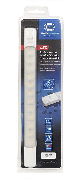 Hella Marine Dual Colour LED Strip Lamps with Sealed Switch