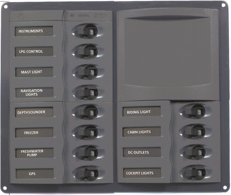 Marinco® BEP 'Contour' Circuit Breaker Panels - No Meters (113152)